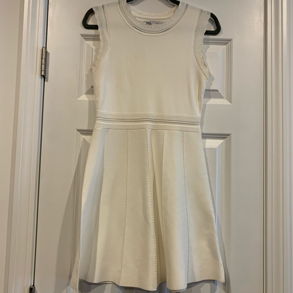 Zara White Knit Dress